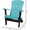 imageDutchCrafters Plastic Poly Folding Adirondack Outdoor Patio Chair with Slat Fan Back  Amish Made in USA Black amp WeatherwoodBlack  Aruba