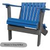 imageDutchCrafters Plastic Poly Folding Adirondack Outdoor Patio Chair with Slat Fan Back  Amish Made in USA Black amp WeatherwoodBlack  Aruba