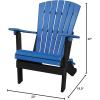 imageDutchCrafters Plastic Poly Folding Adirondack Outdoor Patio Chair with Slat Fan Back  Amish Made in USA Black amp WeatherwoodBlack  Blue