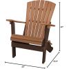 imageDutchCrafters Plastic Poly Folding Adirondack Outdoor Patio Chair with Slat Fan Back  Amish Made in USA Black amp WeatherwoodTudor Brown  Cedar