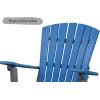 imageDutchCrafters Plastic Poly Folding Adirondack Outdoor Patio Chair with Slat Fan Back  Amish Made in USA Black amp WeatherwoodWhite  Aruba