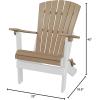 imageDutchCrafters Plastic Poly Folding Adirondack Outdoor Patio Chair with Slat Fan Back  Amish Made in USA Black amp WeatherwoodWhite  Weatherwood
