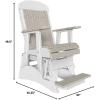 imageLuxCraft 2 Classic Poly Slat Back Balcony Glider with Builtin Footrest Dove Gray amp SlateBirch  White