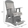 imageLuxCraft 2 Classic Poly Slat Back Balcony Glider with Builtin Footrest Dove Gray amp SlateDove Gray  Slate