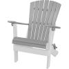 imageDutchCrafters Plastic Poly Folding Adirondack Outdoor Patio Chair with Slat Fan Back  Amish Made in USA Black amp WeatherwoodWhite  Light Gray