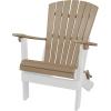 imageDutchCrafters Plastic Poly Folding Adirondack Outdoor Patio Chair with Slat Fan Back  Amish Made in USA Black amp WeatherwoodWhite  Weatherwood