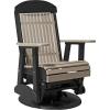 imageLuxCraft 2 Classic Outdoor Swivel Glider Chair Patio Gliding Rocker Swiveling Glider Rocking Chair for Outside Weatherwood amp Black