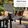imageDutchCrafters Modern Horizontal Slat High Back Poly Outdoor Patio Chair White amp BlueBlack  Light Gray