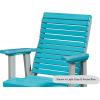 imageDutchCrafters Modern Horizontal Slat High Back Poly Outdoor Patio Chair White amp BlueTudor Brown  Weatherwood