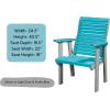 imageDutchCrafters Modern Horizontal Slat High Back Poly Outdoor Patio Chair White amp BlueTudor Brown  Weatherwood