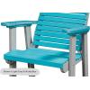 imageDutchCrafters Modern Horizontal Slat High Back Poly Outdoor Patio Chair White amp BlueTudor Brown  Weatherwood