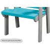 imageDutchCrafters Modern Horizontal Slat High Back Poly Outdoor Patio Chair White amp BlueTudor Brown  Weatherwood
