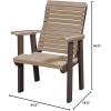 imageDutchCrafters Modern Horizontal Slat High Back Poly Outdoor Patio Chair White amp BlueTudor Brown  Weatherwood