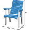 imageDutchCrafters Modern Horizontal Slat High Back Poly Outdoor Patio Chair White amp BlueWhite  Blue