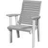imageDutchCrafters Modern Horizontal Slat High Back Poly Outdoor Patio Chair White amp BlueWhite  Light Gray