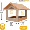 image:imageDutchCrafters Amish USA Made Recycled Plastic Large Hanging Modern Fly Through Covered Roof Open Platform Tray Bird Feeder for Outdoors Garden Yard Black amp RedCedar  Weatherwood
