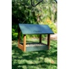 image:imageDutchCrafters Amish USA Made Recycled Plastic Large Hanging Modern Fly Through Covered Roof Open Platform Tray Bird Feeder for Outdoors Garden Yard Black amp RedTurf Green  Bright Cedar