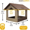 image:imageDutchCrafters Amish USA Made Recycled Plastic Large Hanging Modern Fly Through Covered Roof Open Platform Tray Bird Feeder for Outdoors Garden Yard Black amp RedTudor Brown  Weatherwood