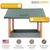 image:imageDutchCrafters Amish USA Made Recycled Plastic Large Hanging Modern Fly Through Covered Roof Open Platform Tray Bird Feeder for Outdoors Garden Yard Black amp RedTurf Green  Bright Cedar