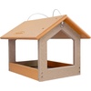 image:imageDutchCrafters Amish USA Made Recycled Plastic Large Hanging Modern Fly Through Covered Roof Open Platform Tray Bird Feeder for Outdoors Garden Yard Black amp RedCedar  Weatherwood