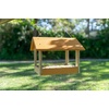 image:imageDutchCrafters Amish USA Made Recycled Plastic Large Hanging Modern Fly Through Covered Roof Open Platform Tray Bird Feeder for Outdoors Garden Yard Black amp RedCedar  Weatherwood