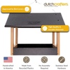 image:imageDutchCrafters Amish USA Made Recycled Plastic Large Hanging Modern Fly Through Covered Roof Open Platform Tray Bird Feeder for Outdoors Garden Yard Black amp RedBlack  Bright Cedar