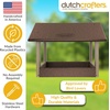 image:imageDutchCrafters Amish USA Made Recycled Plastic Large Hanging Modern Fly Through Covered Roof Open Platform Tray Bird Feeder for Outdoors Garden Yard Black amp RedTudor Brown  Weatherwood