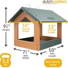 image:imageDutchCrafters Amish USA Made Recycled Plastic Large Hanging Modern Fly Through Covered Roof Open Platform Tray Bird Feeder for Outdoors Garden Yard Black amp RedTurf Green  Bright Cedar