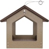 image:imageDutchCrafters Amish USA Made Recycled Plastic Large Hanging Modern Fly Through Covered Roof Open Platform Tray Bird Feeder for Outdoors Garden Yard Black amp RedTudor Brown  Weatherwood