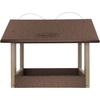 image:imageDutchCrafters Amish USA Made Recycled Plastic Large Hanging Modern Fly Through Covered Roof Open Platform Tray Bird Feeder for Outdoors Garden Yard Black amp RedTudor Brown  Weatherwood