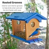 image:imageDutchCrafters Hanging Bluebird Feeder for Mealworms with 1 12 Entrance Hole Outdoor Live or Dried Mealworm Feeder for Bluebirds  Amish USA Made BlueBlue  Cedar