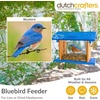 image:imageDutchCrafters Hanging Bluebird Feeder for Mealworms with 1 12 Entrance Hole Outdoor Live or Dried Mealworm Feeder for Bluebirds  Amish USA Made BlueBlue