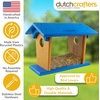 image:imageDutchCrafters Hanging Bluebird Feeder for Mealworms with 1 12 Entrance Hole Outdoor Live or Dried Mealworm Feeder for Bluebirds  Amish USA Made BlueBlue  Cedar