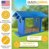 image:imageDutchCrafters Hanging Bluebird Feeder for Mealworms with 1 12 Entrance Hole Outdoor Live or Dried Mealworm Feeder for Bluebirds  Amish USA Made BlueBlue