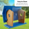 image:imageDutchCrafters Hanging Bluebird Feeder for Mealworms with 1 12 Entrance Hole Outdoor Live or Dried Mealworm Feeder for Bluebirds  Amish USA Made BlueBlue  Cedar