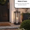 image:imageDutchCrafters Outdoor Lantern  Weather Resistant High Density Polyethylene Patio Lantern Decorative Garden amp Porch Dcor Black 11 L x 11 W x 30 HBlack