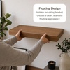 image:imageDutchCrafters Wall Mounted Floating Shelf  Amish Made Modern Brown Maple Wood Display Shelf for Plants Books Pictures Home Decor for Bedroom Bathroom Living Room Kitchen Almond 24Almond