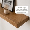 image:imageDutchCrafters Wall Mounted Floating Shelf  Amish Made Modern Brown Maple Wood Display Shelf for Plants Books Pictures Home Decor for Bedroom Bathroom Living Room Kitchen Almond 24Almond