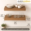 image:imageDutchCrafters Wall Mounted Floating Shelf  Amish Made Modern Brown Maple Wood Display Shelf for Plants Books Pictures Home Decor for Bedroom Bathroom Living Room Kitchen Almond 24Almond