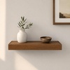 image:imageDutchCrafters Wall Mounted Floating Shelf  Amish Made Modern Brown Maple Wood Display Shelf for Plants Books Pictures Home Decor for Bedroom Bathroom Living Room Kitchen Almond 24Almond