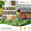 image:imagePoly Hanging Hopper Bird Feeder Large Bird Feeder for Outside Outdoors  Amish American Made Hanging Black amp RedBlack  Red
