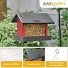 image:imagePoly Hanging Hopper Bird Feeder Large Bird Feeder for Outside Outdoors  Amish American Made Hanging Black amp RedBlack  Red