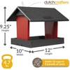 image:imagePoly Hanging Hopper Bird Feeder Large Bird Feeder for Outside Outdoors  Amish American Made Hanging Black amp RedBlack  Red