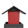 image:imagePoly Hanging Hopper Bird Feeder Large Bird Feeder for Outside Outdoors  Amish American Made Hanging Black amp RedBlack  Red