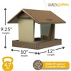 image:imagePoly Hanging Hopper Bird Feeder Large Bird Feeder for Outside Outdoors  Amish American Made Hanging Black amp RedTudor Brown  Weatherwood