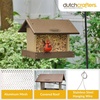 image:imagePoly Hanging Hopper Bird Feeder Large Bird Feeder for Outside Outdoors  Amish American Made Hanging Black amp RedTudor Brown  Weatherwood