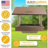 image:imagePoly Hanging Hopper Bird Feeder Large Bird Feeder for Outside Outdoors  Amish American Made Hanging Black amp RedTudor Brown  Weatherwood