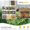 image:imagePoly Hanging Hopper Bird Feeder Large Bird Feeder for Outside Outdoors  Amish American Made Hanging Black amp RedTudor Brown  Weatherwood