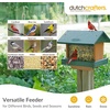 image:imagePoly Hanging Hopper Bird Feeder Large Bird Feeder for Outside Outdoors  Amish American Made Hanging Black amp RedTudor Brown  Weatherwood