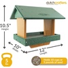 image:imagePoly Hanging Hopper Bird Feeder Large Bird Feeder for Outside Outdoors  Amish American Made Hanging Black amp RedTurf Green  Cedar